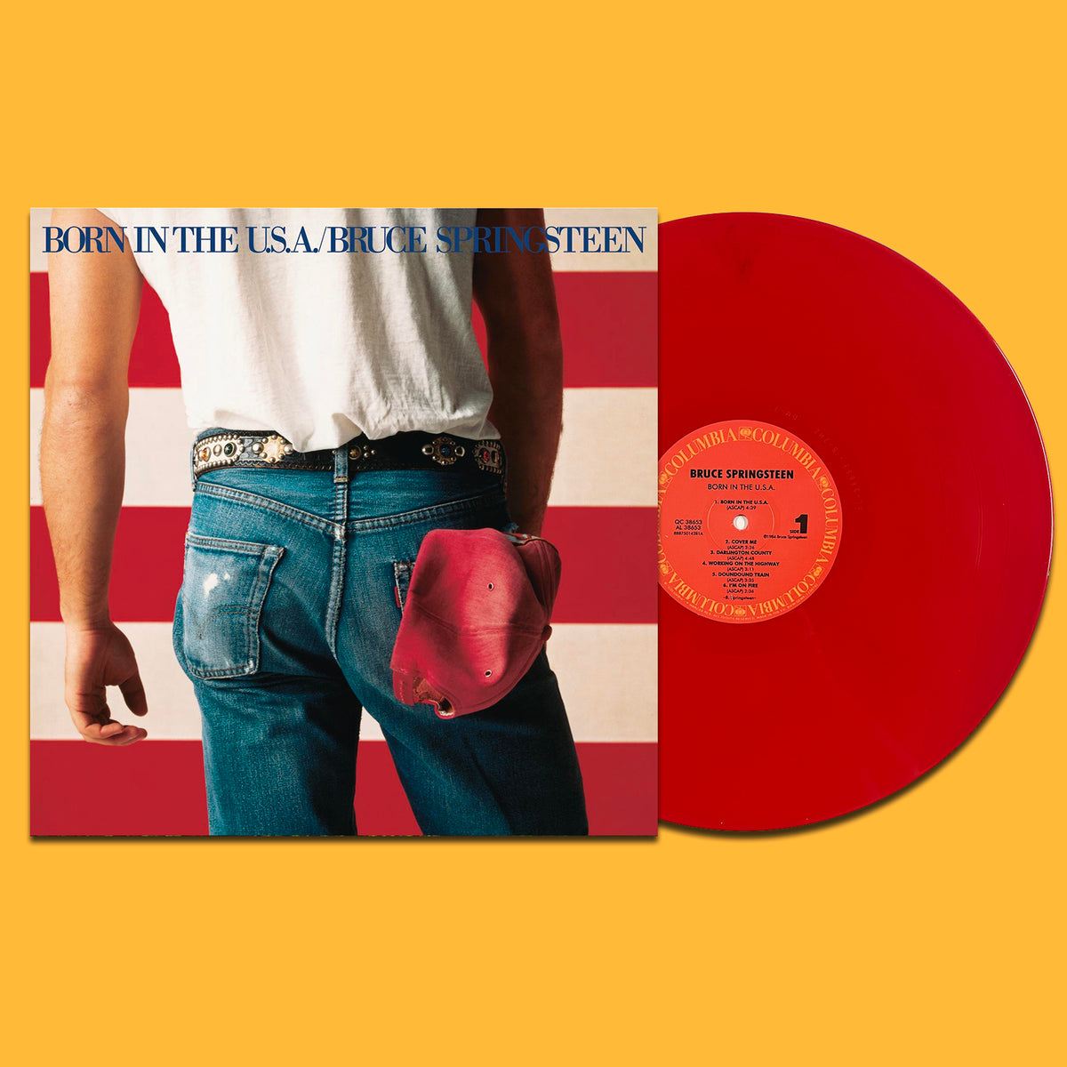 BRUCE SPRINGSTEEN LP Born In The U.S.A. (Red Coloured Vinyl)