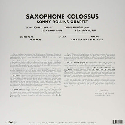 SONNY ROLLINS LP Saxophone Colossus (Blue Coloured Vinyl)