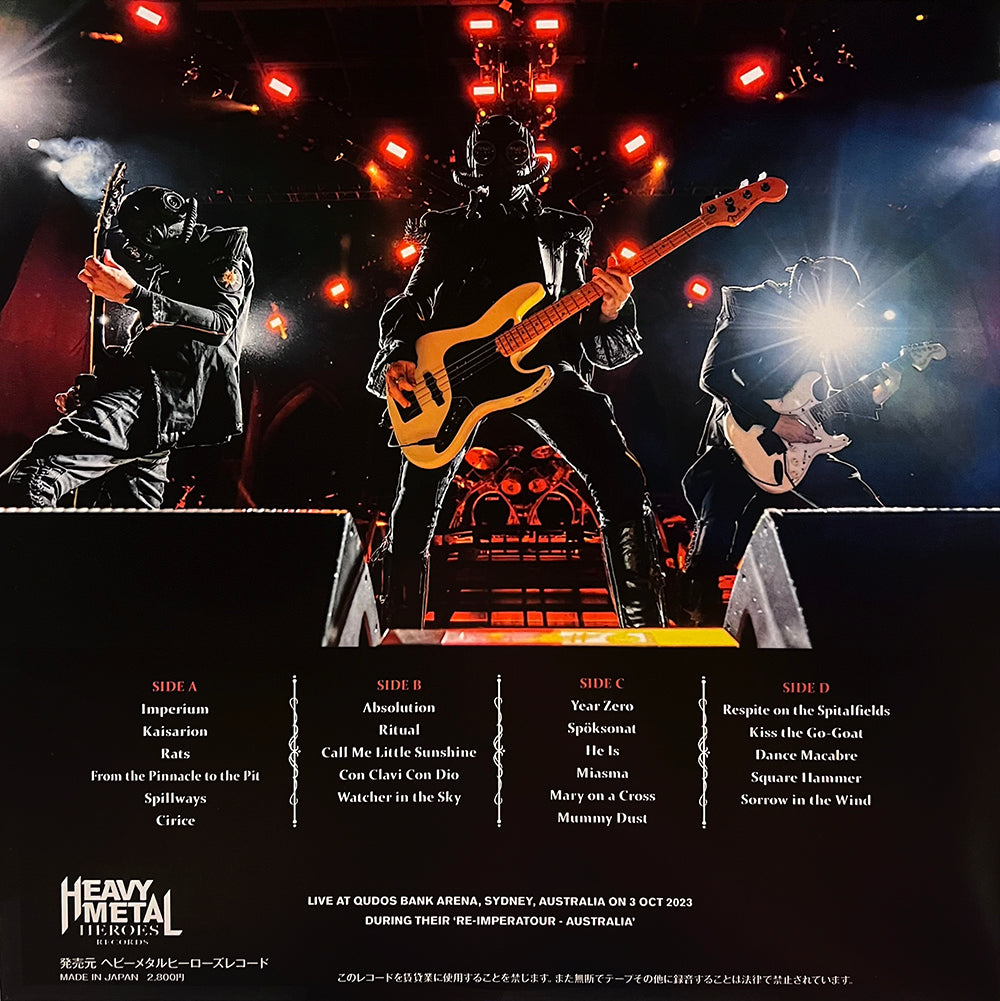 GHOST 2xLP Re-imperatour in Australia (Gold Coloured Vinyls) + Poster