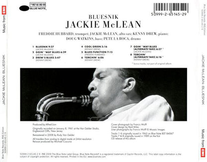 JACKIE McLEAN CD Bluesnik ( RVG Edition)
