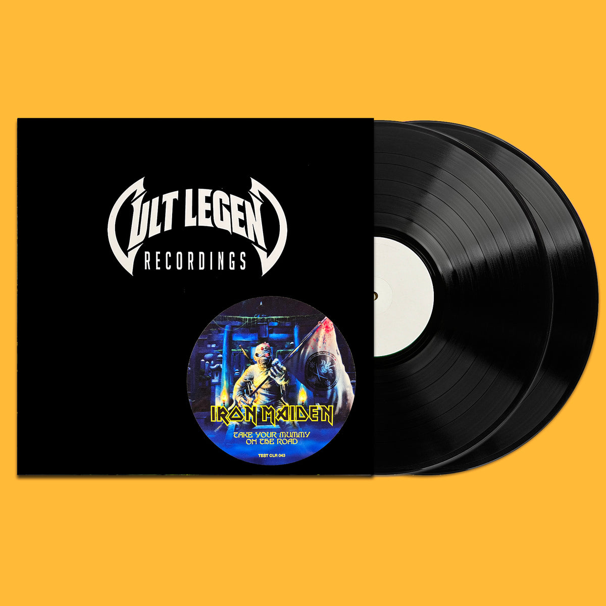 IRON MAIDEN 2xLP Take Your Mummy On The Road (TEST PRESSING)