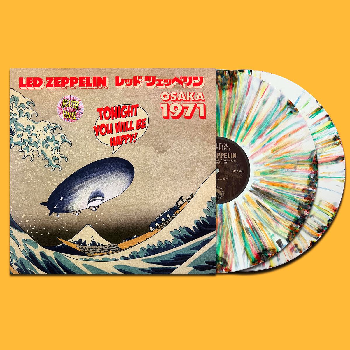 LED ZEPPELIN 2xLP Tonight You Will Be Happy (Splatter Coloured Vinyls)