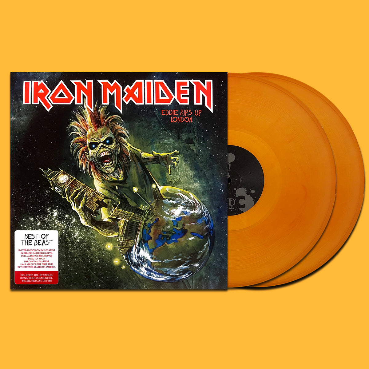 IRON MAIDEN 2xLP Eddie Rips Up London (Orange Coloured Vinyls)