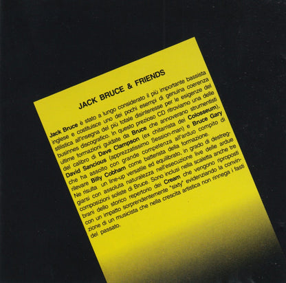 JACK BRUCE & FRIENDS CD New York 1981