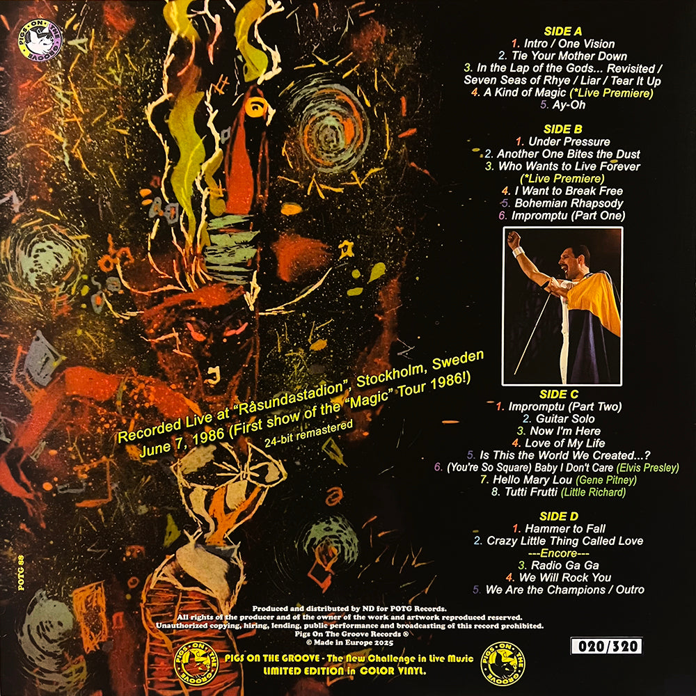 QUEEN 2xLP Magic Night In Stockholm (Yellow & Pink Crystal Colour) 320 Numbered