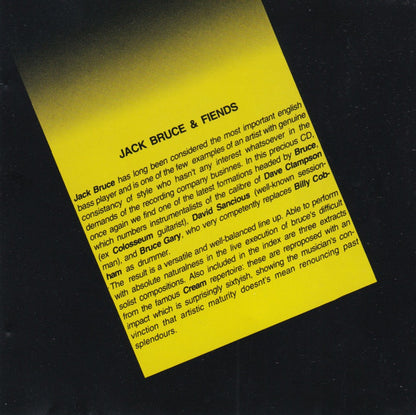 JACK BRUCE & FRIENDS CD New York 1981