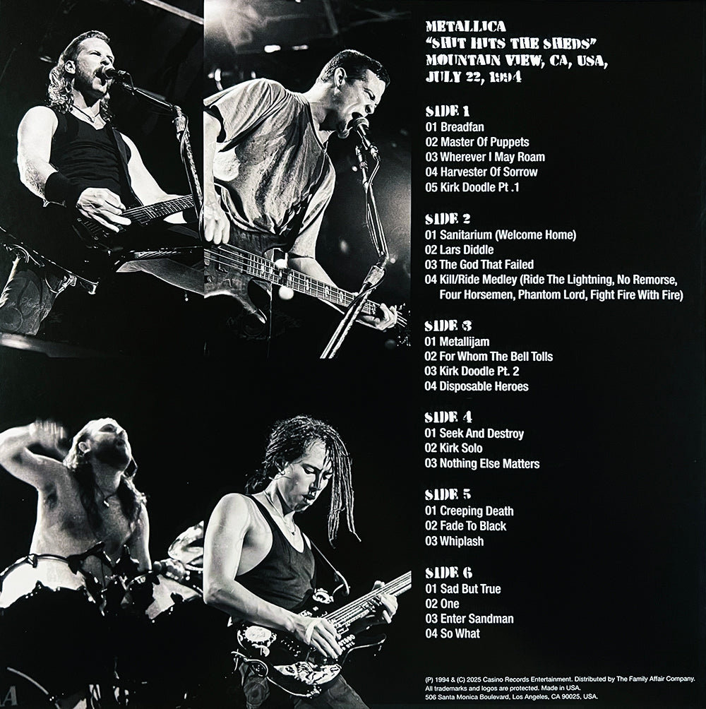 METALLICA 3xLP Shit Hits The Sheds (Crystal Coloured Vinyls) PROMO