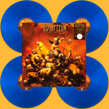 LED ZEPPELIN 4xLP BOX SET Ultimate Destroyer (Blue Coloured Vinyls) PROMO