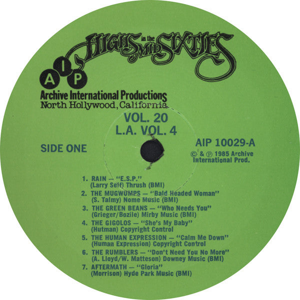 VARIOS LP Highs In The Mid Sixties Volume 20: L.A. Part 4