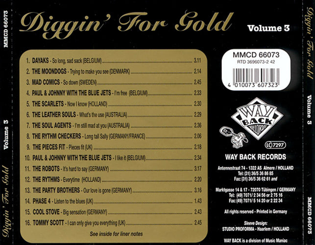 VARIOUS CD Diggin' For Gold Volume 3