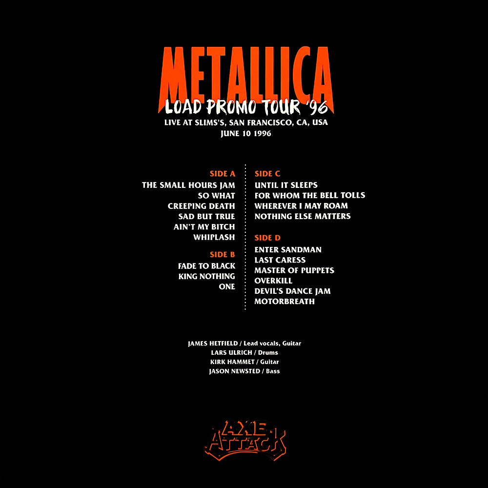 METALLICA 2xLP Load Promo Tour ’96 (Orange Marbled Coloured Vinyls) with OBI