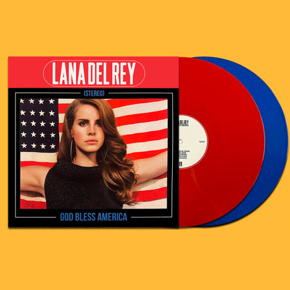 LANA DEL REY 2xLP God Bless America (Red & Blue Coloured Vinyls) with Poster