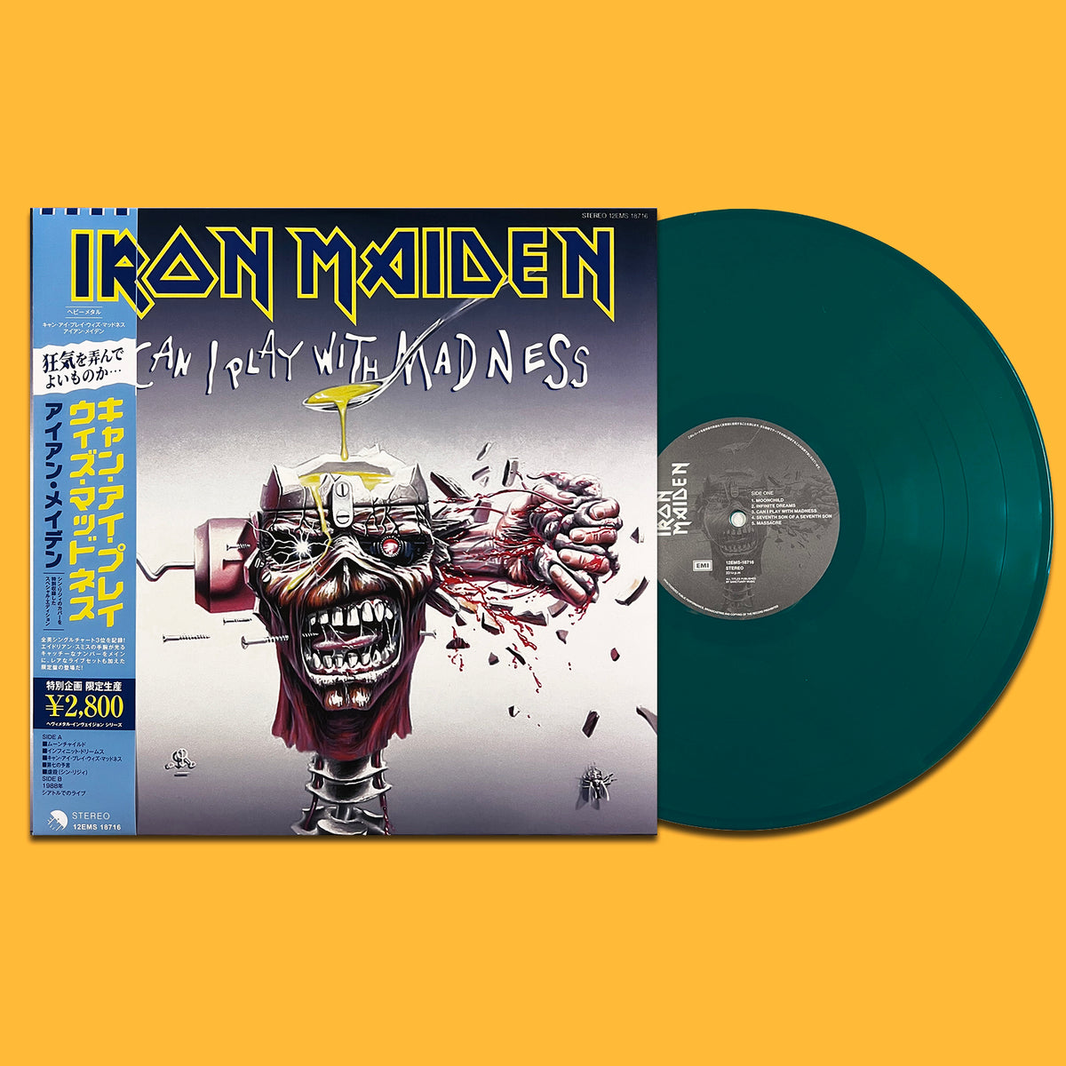 IRON MAIDEN LP Can I Play With Madness + Live Seattle 1988 (Green Colour) OBI