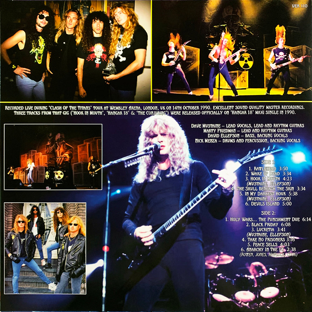 MEGADETH LP Live At Wembley Arena, London 1990 Clash Of The Titans Tour