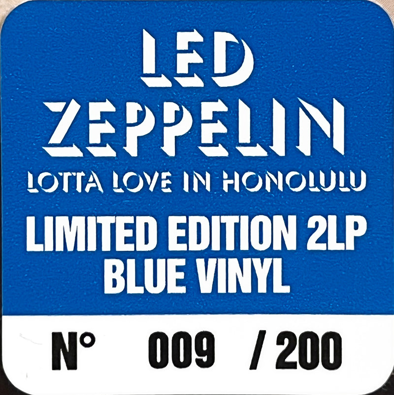 LED ZEPPELIN 2xLP Lotta Love In Honolulu (Blue Colour Vinyl) 200 Numbered Copies