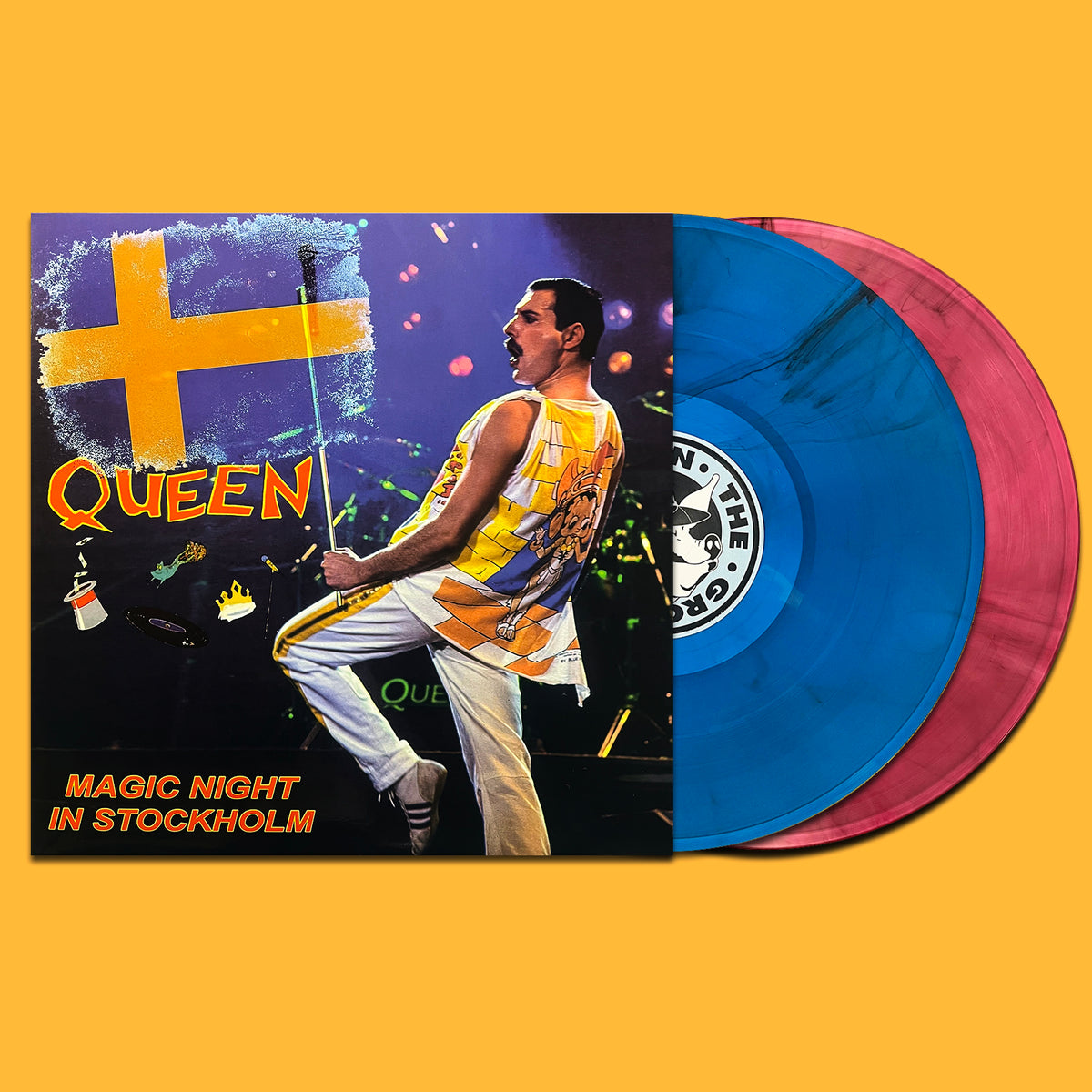 QUEEN 2xLP Magic Night In Stockholm (Blue & Pink Crystal Colour) 320 Numbered