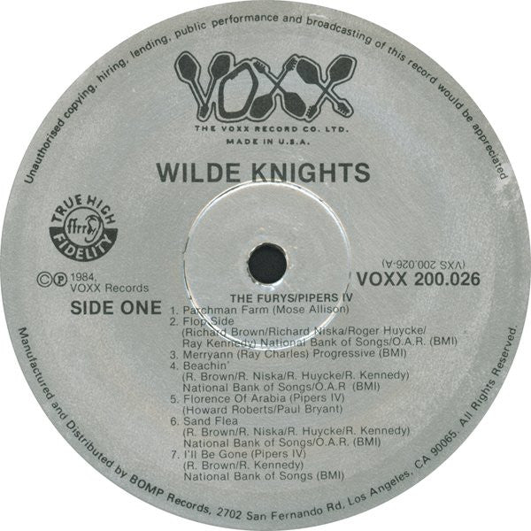 THE WILDE KNIGHTS A.K.A. Furys, Pipers IV LP Beaver Patrol