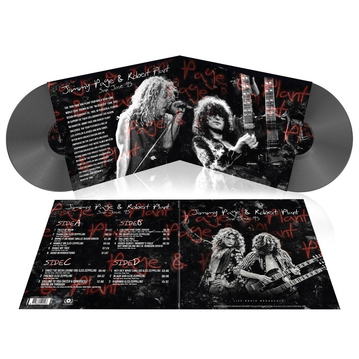 JIMMY PAGE & ROBERT PLANT 2xLP San Jose 95 (Silver Coloured Vinyl)