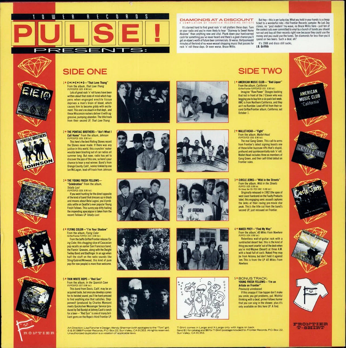 VARIOUS LP Diamonds At A Discount - A Compilation Of Frontier Recording Artists