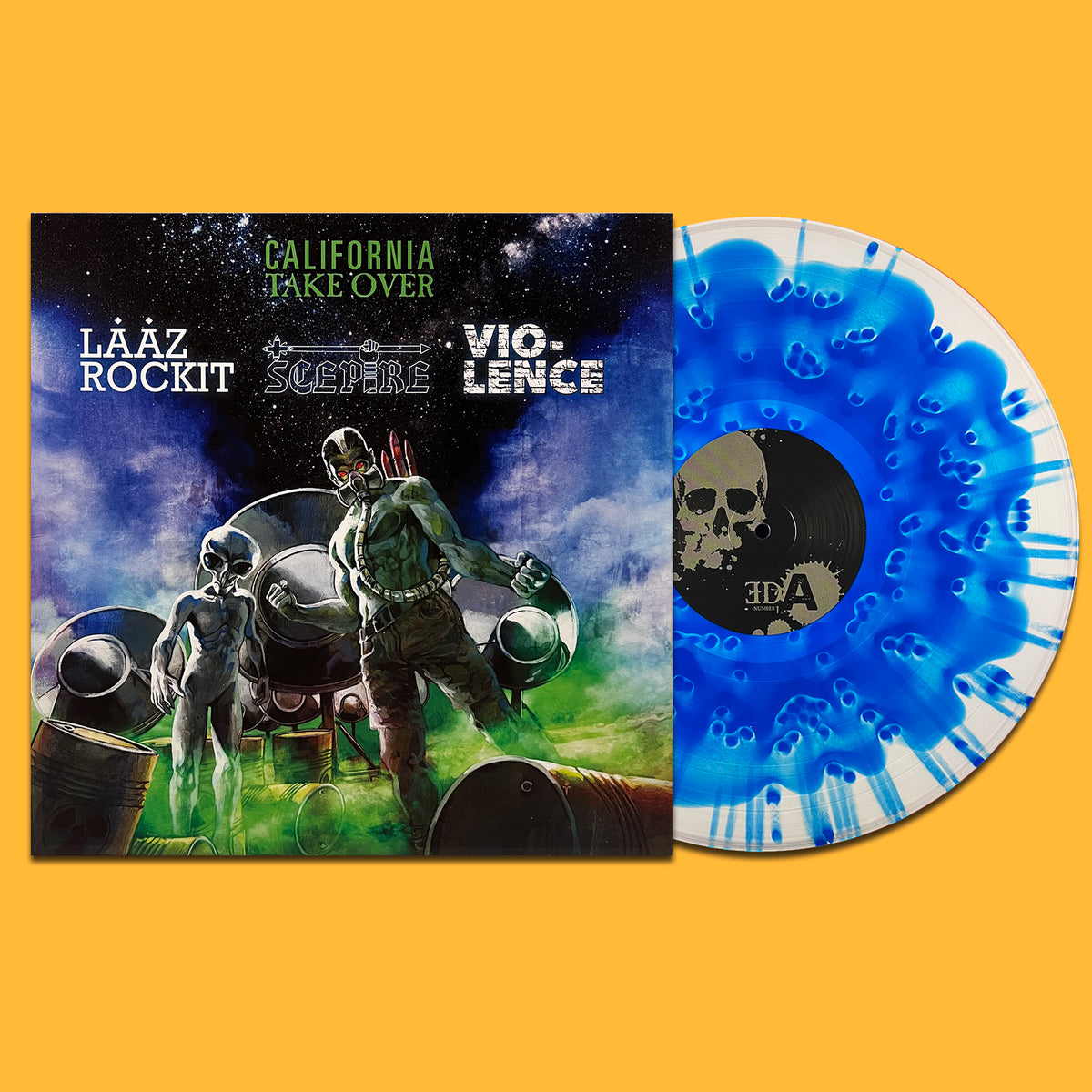 LAAZ ROCKIT / SCEPTRE / VIO-LENCE LP California Take Over (Space Blue Splatter)