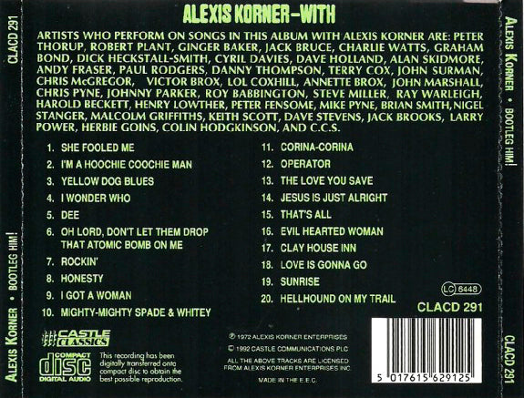 ALEXIS KORNER CD Bootleg Him!