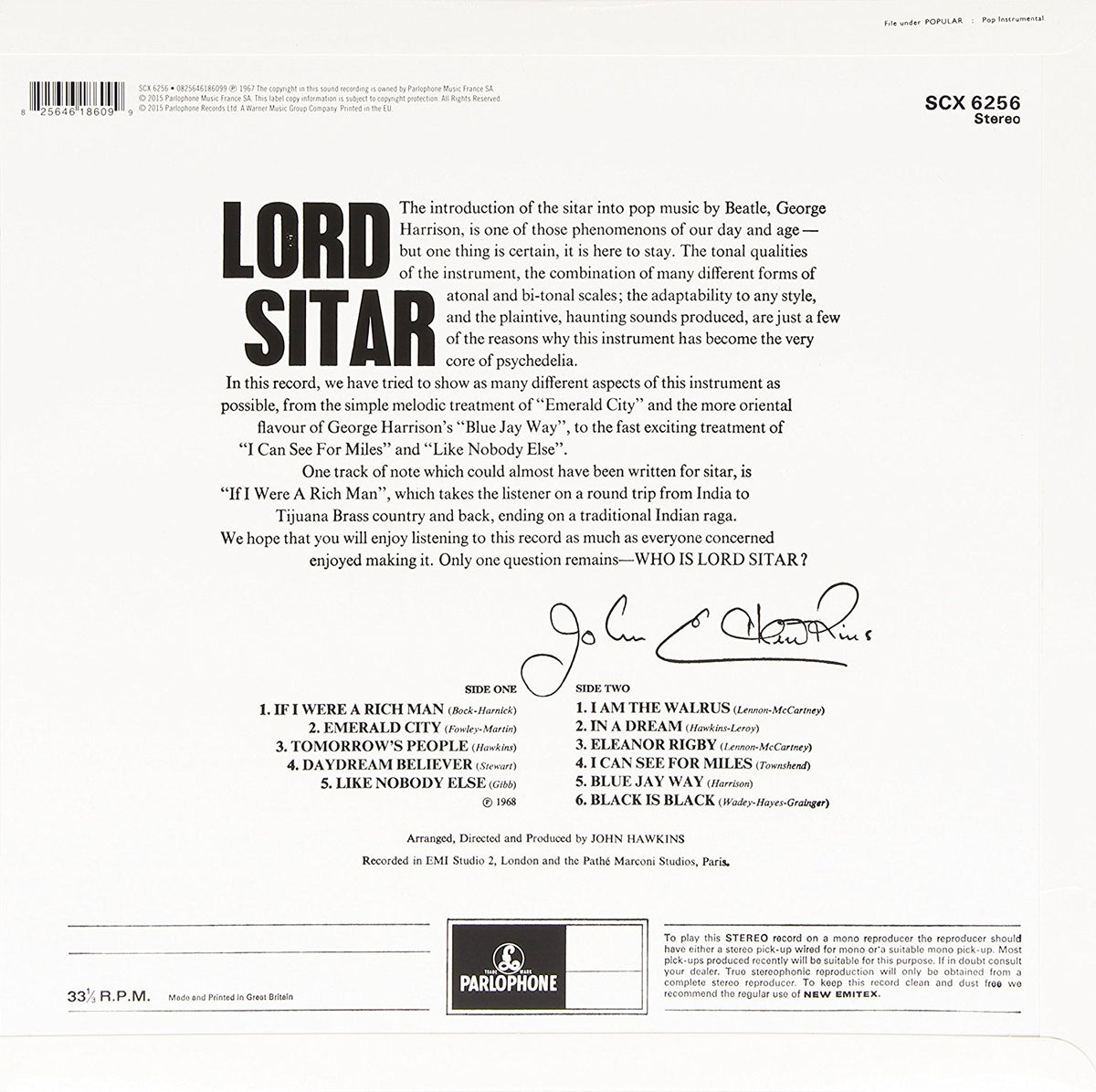 LORD SITAR LP Lord Sitar (Green Coloured Vinyl)