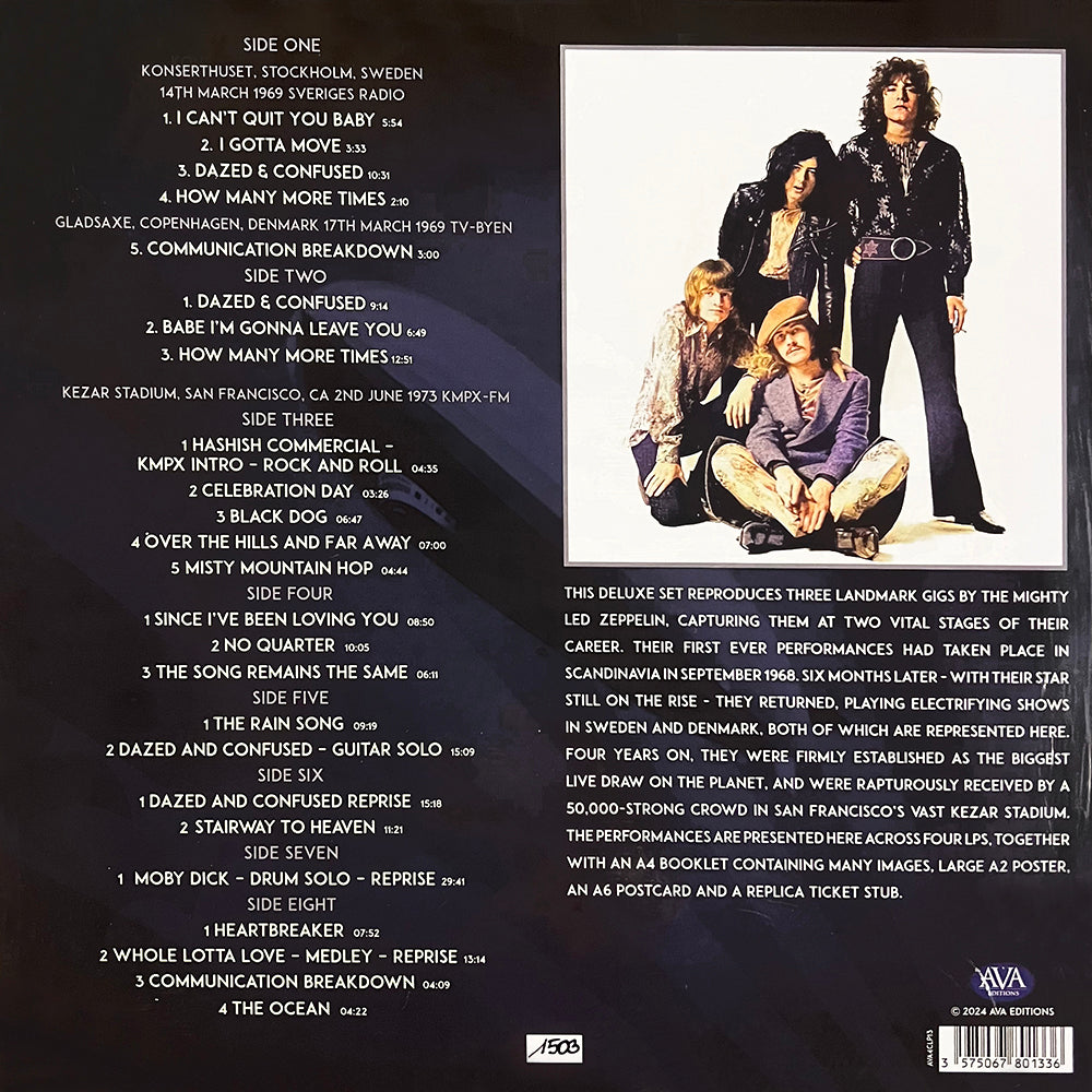 LED ZEPPELIN 4xLP BOX SET Live '69 & '73 (Blue & White Splatter Coloured Vinyls)