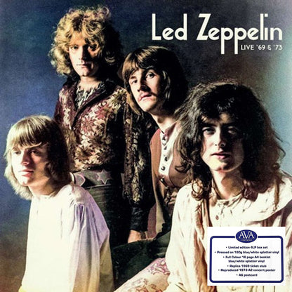 LED ZEPPELIN 4xLP BOX SET Live '69 & '73 (Blue & White Splatter Coloured Vinyls)