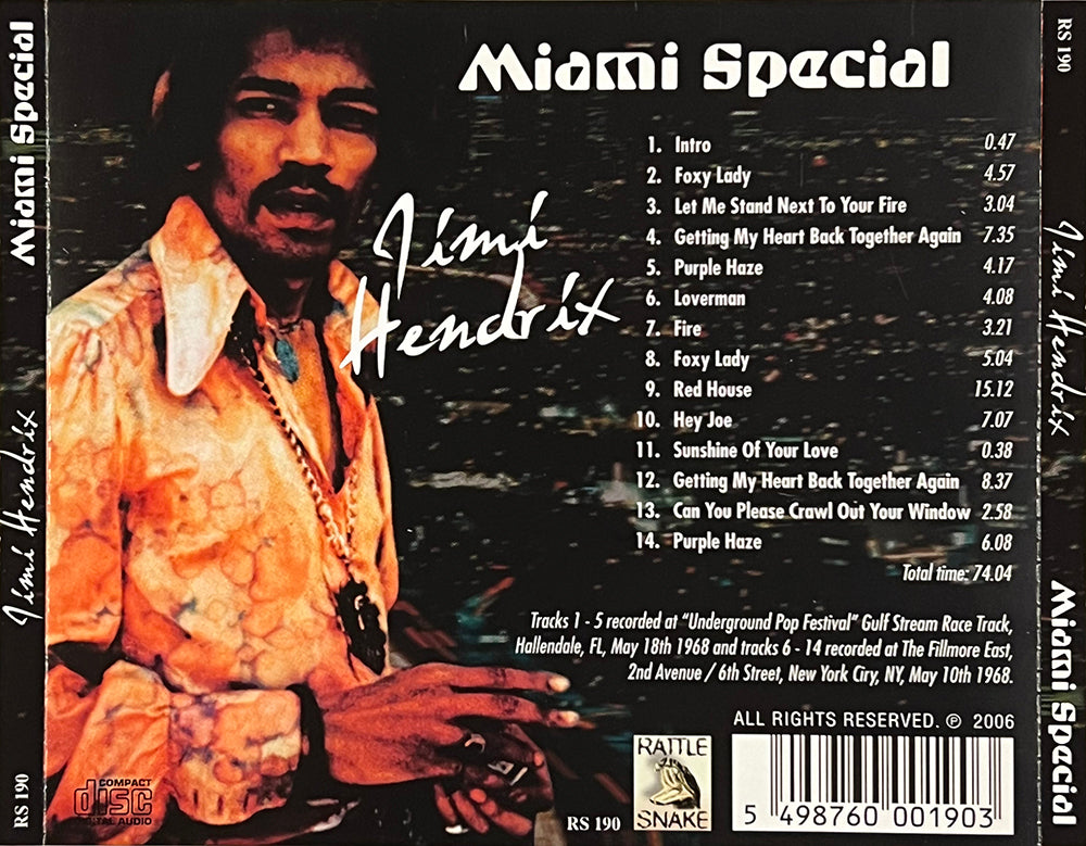 JIMI HENDRIX CD Miami Special