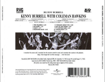 KENNY BURRELL WITH COLEMAN HAWKINS CD Bluesy Burrell