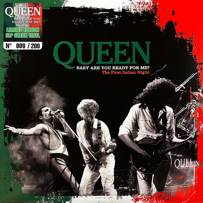 QUEEN 3xLP Baby Are You Ready For Me? The First Italian Night (Green Colour) 200 Numbered Copies