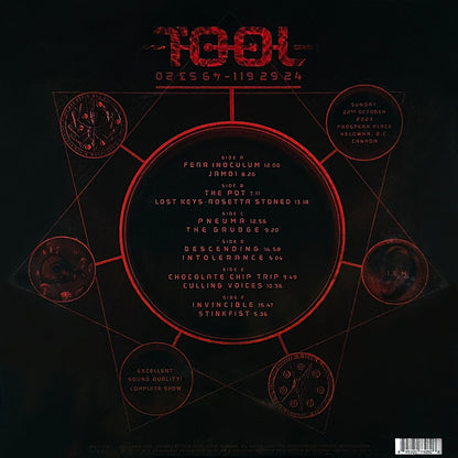 TOOL 3xLP BOX SET 119 29 24 Live Kelowna 2023 (Red Coloured Vinyls 400 Numbered)