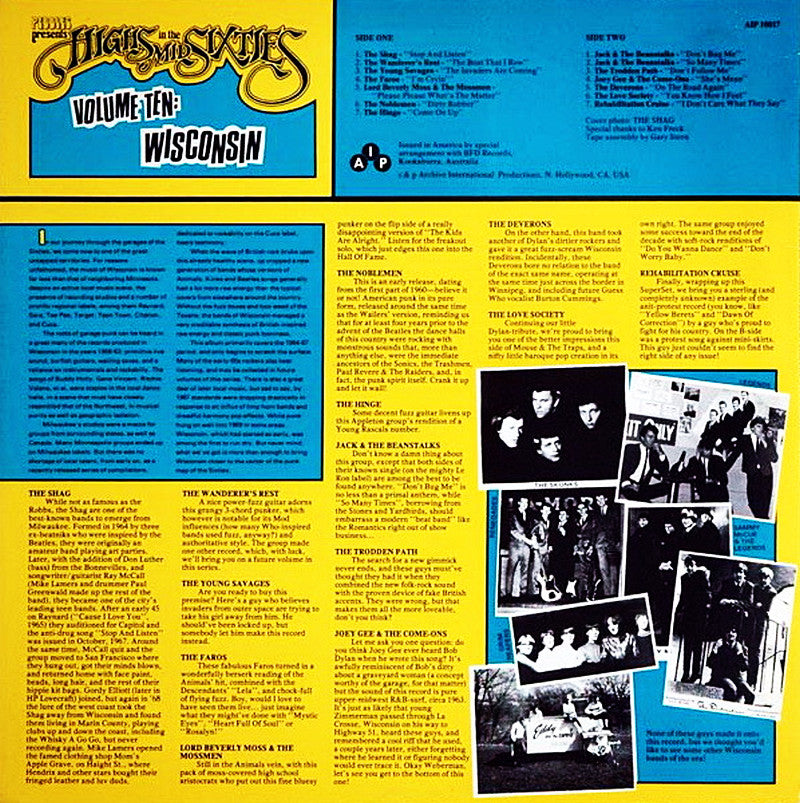 VARIOS LP Highs In The Mid Sixties Volume 10: Wisconsin