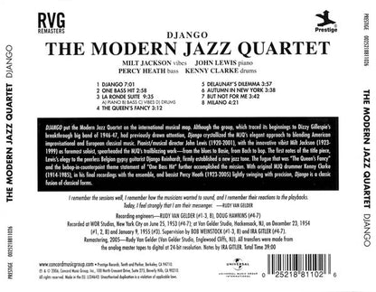 MODERN JAZZ QUARTET CD Django