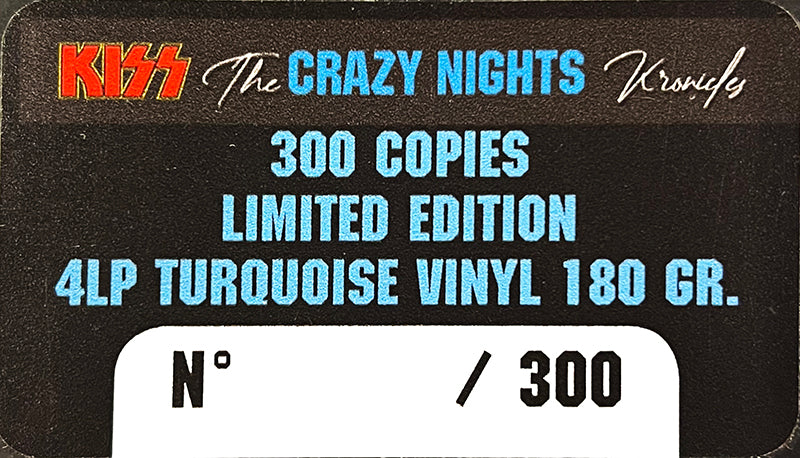 KISS BOX SET 4xLP The Crazy Nights Kronicles (Turquoise Coloured) Promo
