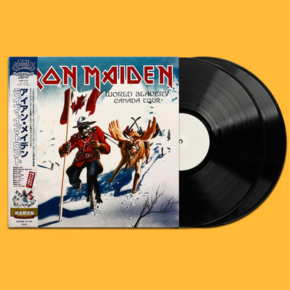 IRON MAIDEN 2xLP World Slavery Canada Tour (TEST PRESSING) with OBI