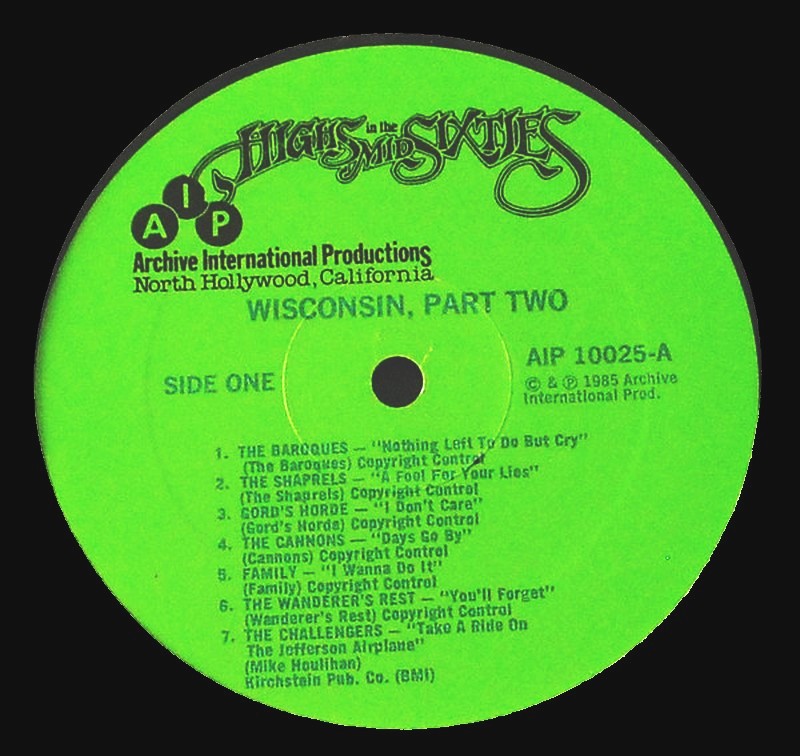 VARIOS LP Highs In The Mid Sixties Volume 15: Wisconsin Part 2