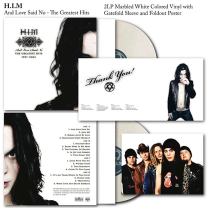 HIM 2xLP And Love Said No The Greatest Hits 1997-2004 (White Marbled Colour)