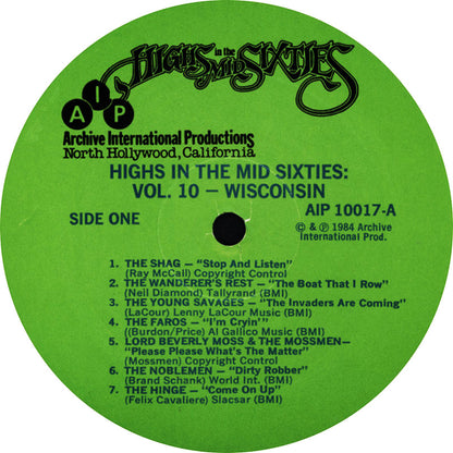 VARIOS LP Highs In The Mid Sixties Volume 10: Wisconsin