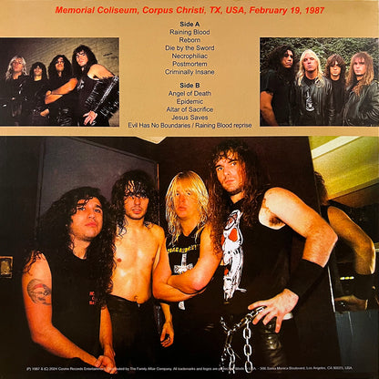 SLAYER LP Blood On The Bay - Live In Corpus Christi ’87 (Red Colour) PROMO