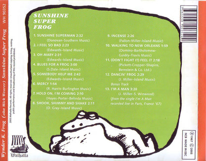 WYNDER K. FROG CD Sunshine Super Frog