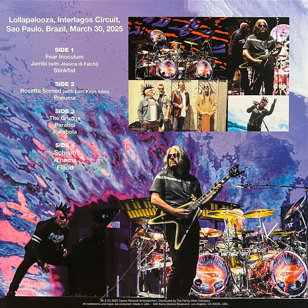 TOOL 2xLP Lollapalooza Brasil (Yellow Coloured Vinyls) 200 Numbered Copies