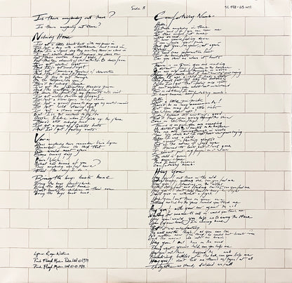 PINK FLOYD 2xLP The Wall (180 Gram Heavyweight Vinyls) Gatefold Cover