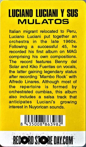 LUCIANO LUCIANI Y SUS MULATOS LP Mulata Vamos A La Salsa (RSD 2022)