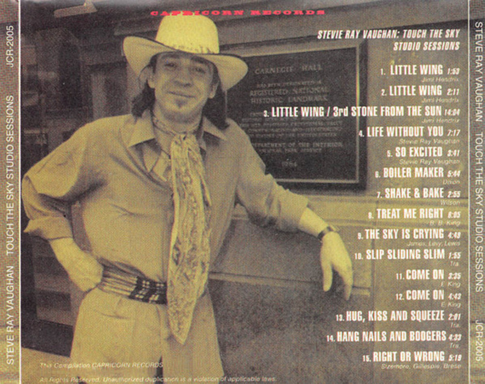 STEVIE RAY VAUGHAN CD Touch The Sky Studio Sessions