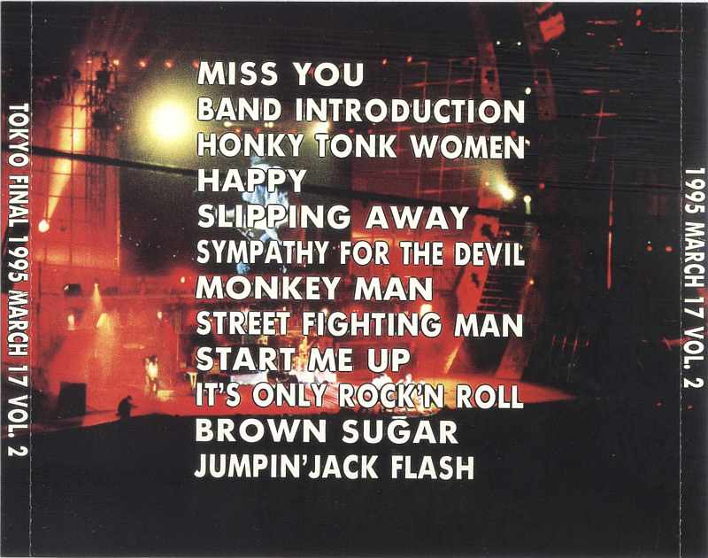 ROLLING STONES CD Tokyo Final 1995 March 17 Vol. 2 (Japan Import)