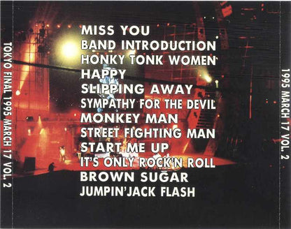 ROLLING STONES CD Tokyo Final 1995 March 17 Vol. 2 (Japan Import)