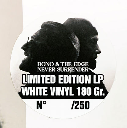 U2 BONO & THE EDGE LP Never Surrender (White Coloured Vinyl) PROMO EDITION