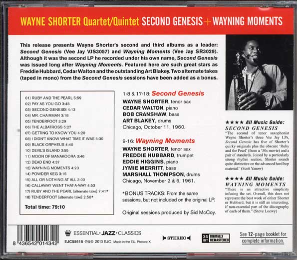 WAYNE SHORTER CD Second Genesis + Wayning Moments (Bonus Tracks)