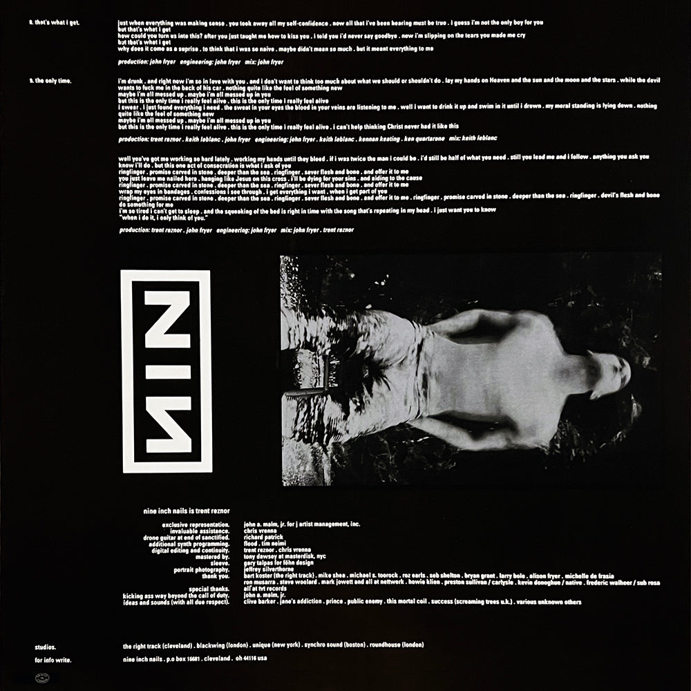 NINE INCH NAILS LP Pretty Hate Machine (180 Grams Heavyweight Vinyl) with insert